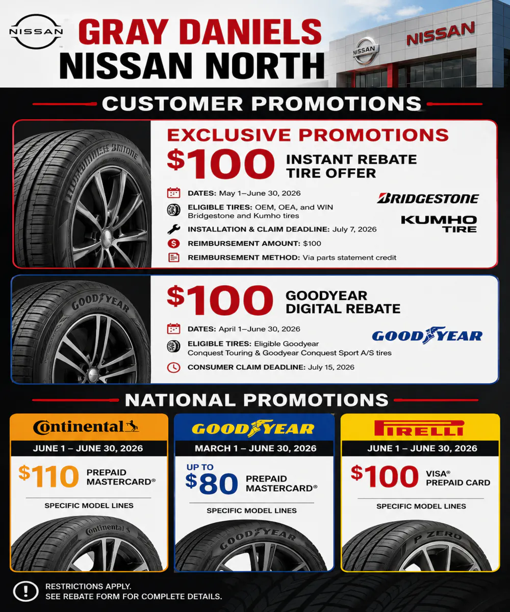 Tire Offers | Gray-Daniels Nissan North