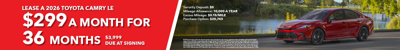 Camry SRP August