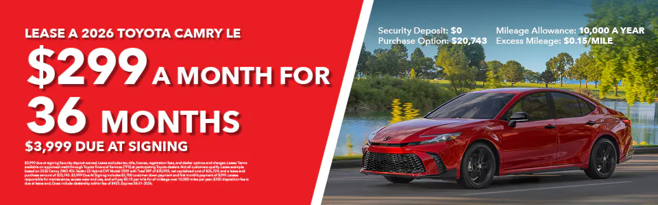 Camry SRP August | Gray-Daniels Toyota