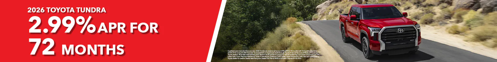 2026 Toyota Tundra – 2.99% APR