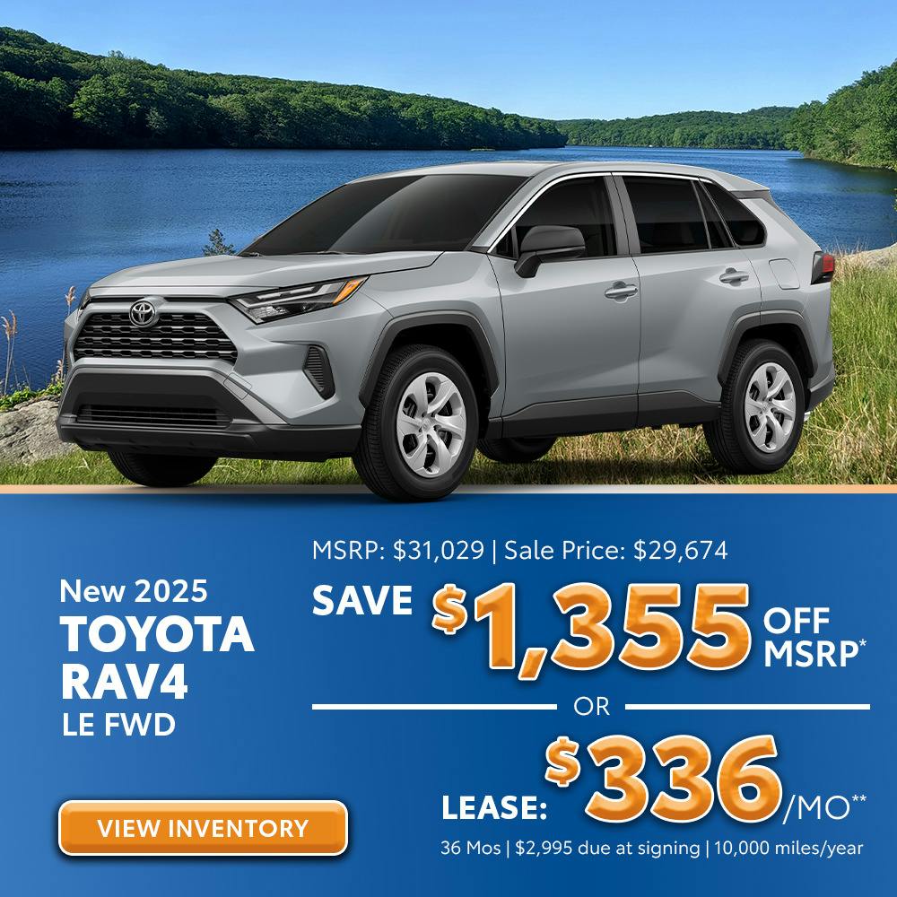 New 2025 Toyota RAV4 LE FWD | Great Lakes Toyota