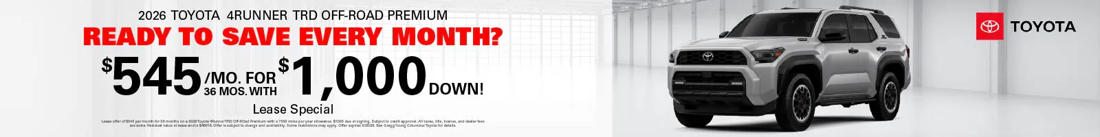 Toyota 4Runner | Gregg Young Toyota of Columbus