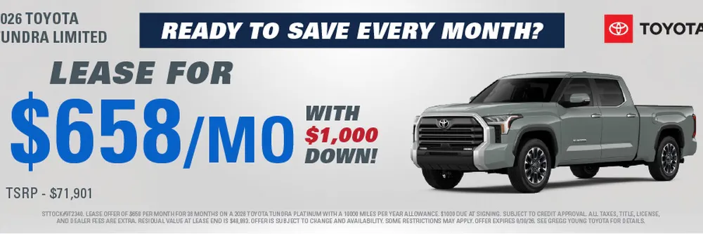 New 2026 Toyota Tundra Limited | Gregg Young Toyota Ottumwa