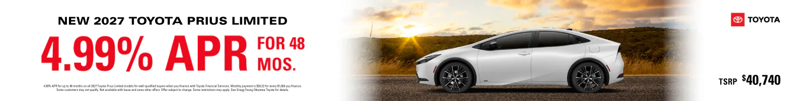 New 2027 Toyota Prius Limited