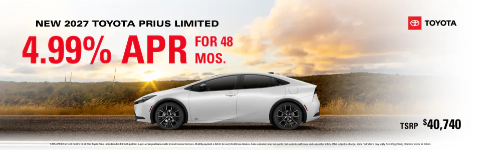 New 2027 Toyota Prius Limited | Gregg Young Toyota Ottumwa
