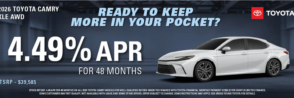 New 2026 Toyota Camry | Gregg Young Toyota Ottumwa