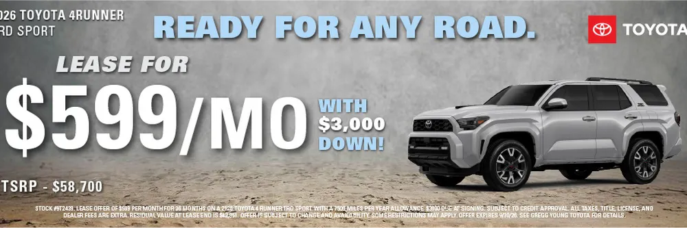New 2026 Toyota 4 Runner TRD Sport | Gregg Young Toyota Ottumwa