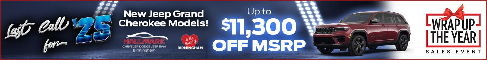 JEEP GRAND CHEROKEE up to $11,300 OFF