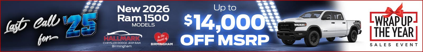 RAM 1500 up to $14,000 OFF