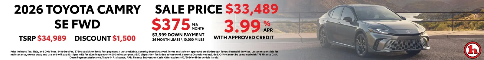 2026 Toyota Camry SE FWD