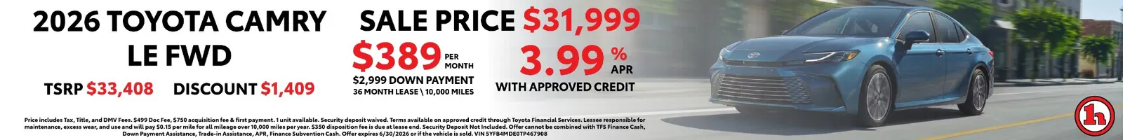 2026 Toyota Camry LE FWD