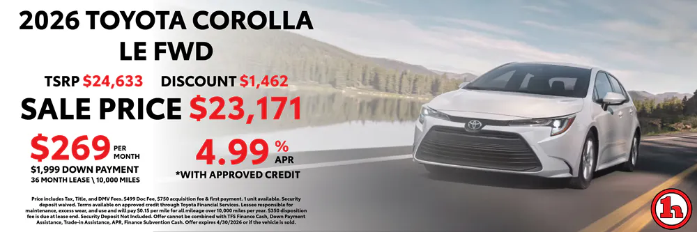 2026 Toyota Corolla LE FWD | Handy Toyota