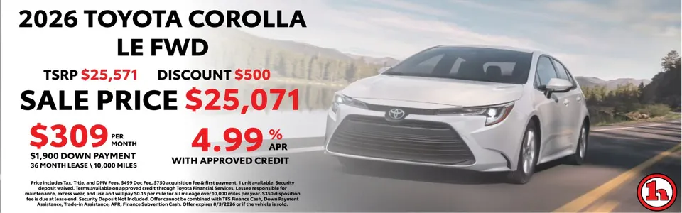2026 Toyota Corolla LE FWD | Handy Toyota