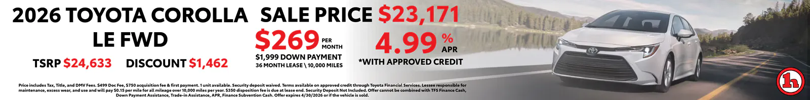 2026 Toyota Corolla LE FWD
