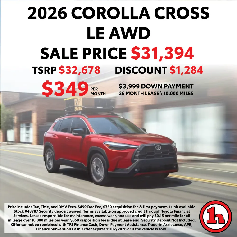 2026 TOYOTA COROLLA CROSS LE AWD | Handy Toyota