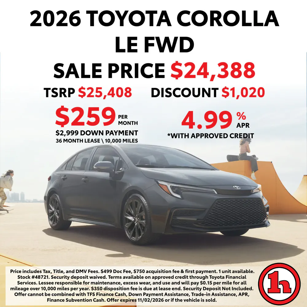 2026 Toyota Corolla LE FWD | Handy Toyota