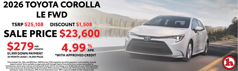 2026 Toyota Corolla LE FWD | Handy Toyota