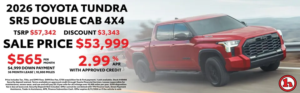 2026 Toyota Tundra SR5 Double Cab 4×4 | Handy Toyota