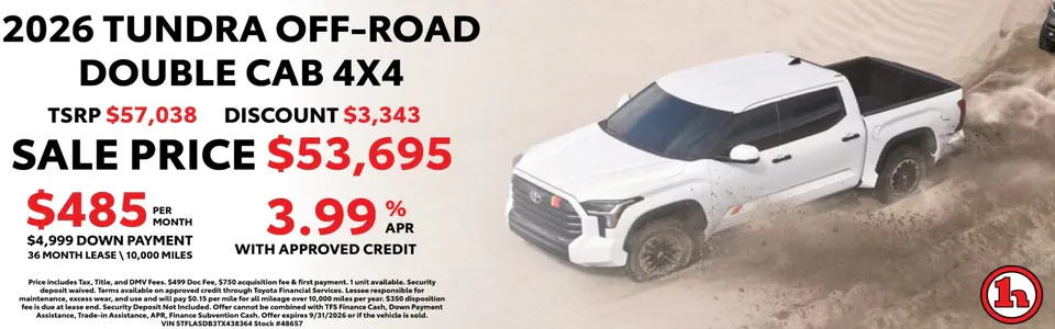 2026 Toyota Tundra OFF-Road Double Cab 4×4 | Handy Toyota