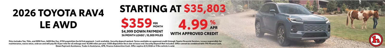2026 Toyota RAV4 LE AWD