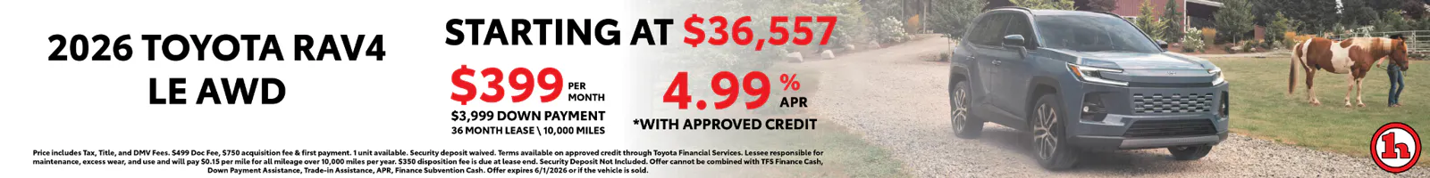 2026 Toyota RAV4 LE AWD