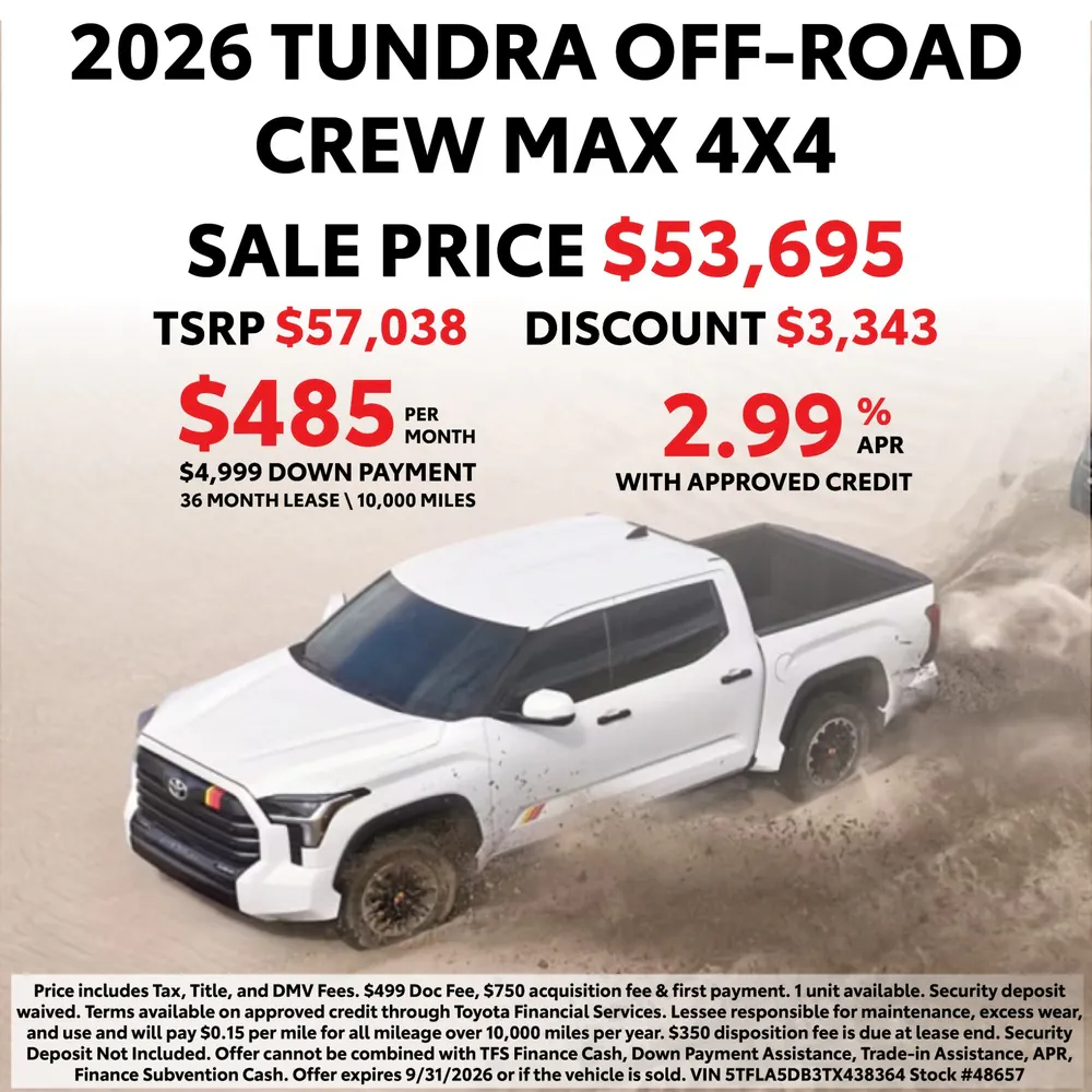 2026 Toyota Tundra OFF-Road Double Cab 4×4 | Handy Toyota
