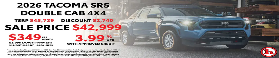 2026 Toyota Tacoma SR5 Double Cab 4×4 | Handy Toyota