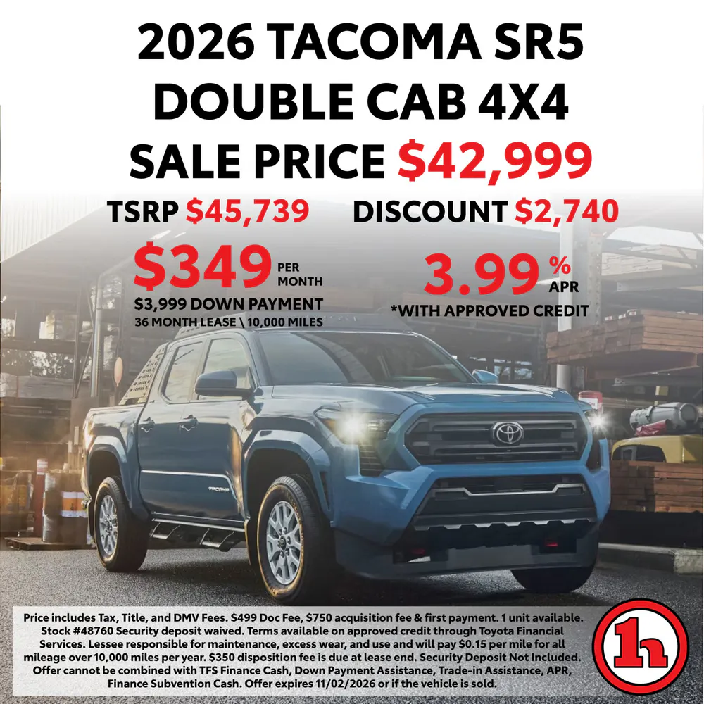 2026 Toyota Tacoma SR5 Double Cab 4×4 | Handy Toyota