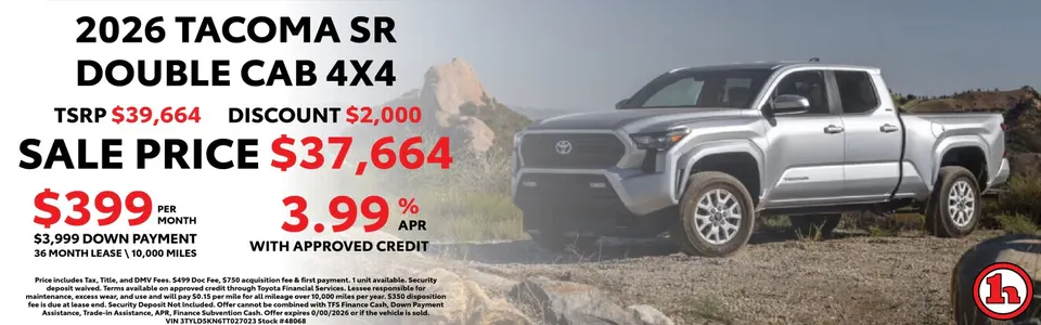 2026 Toyota Tacoma SR Double Cab 4×4 | Handy Toyota