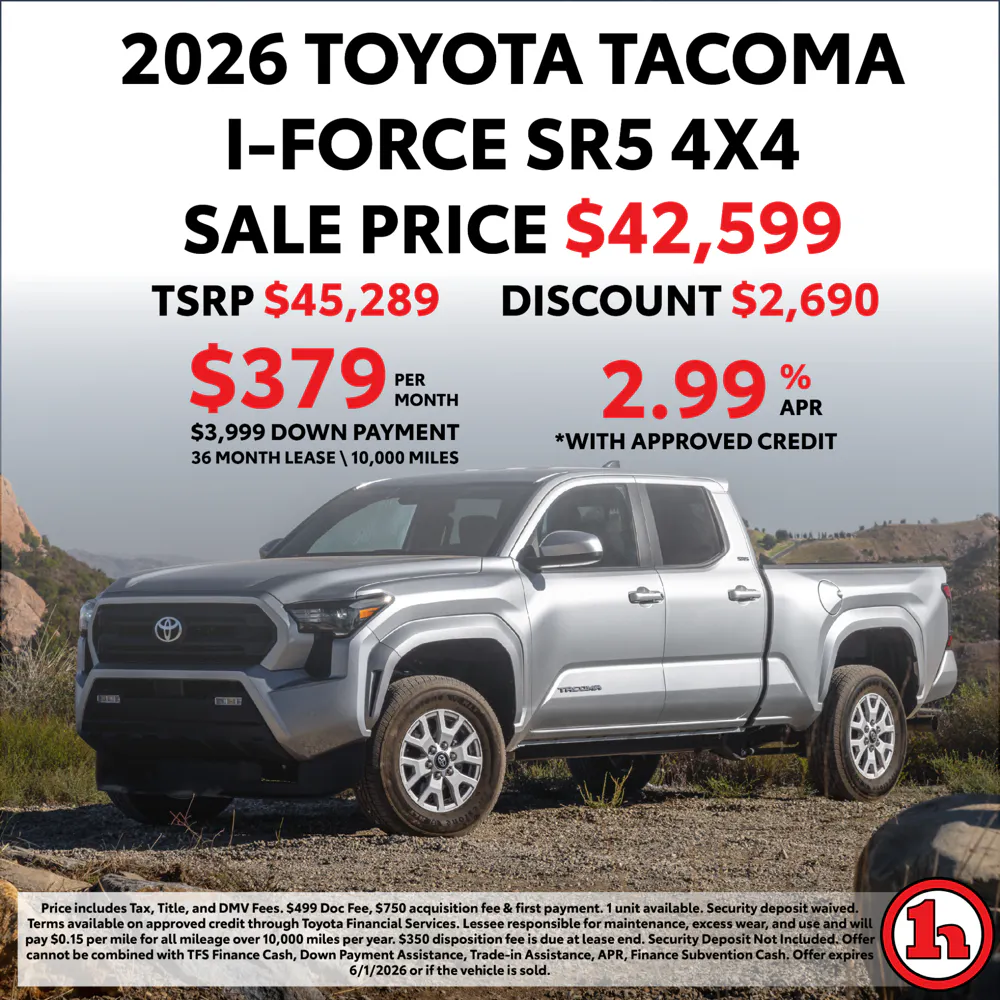 2026 Toyota Tacoma I-Force SR5 4×4 | Handy Toyota