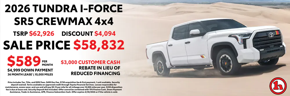 2026 Toyota Tundra i-Force SR5 Crewmax | Handy Toyota
