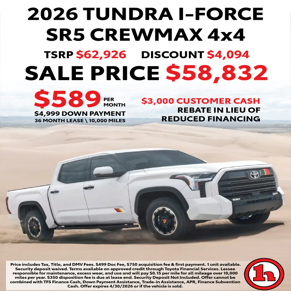 2026 TUNDRA I-FORCE SR5 CREWMAX 4×4 | Handy Toyota