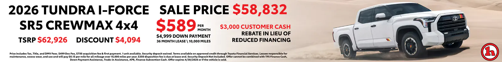 2026 Toyota Tundra i-Force SR5 Crewmax