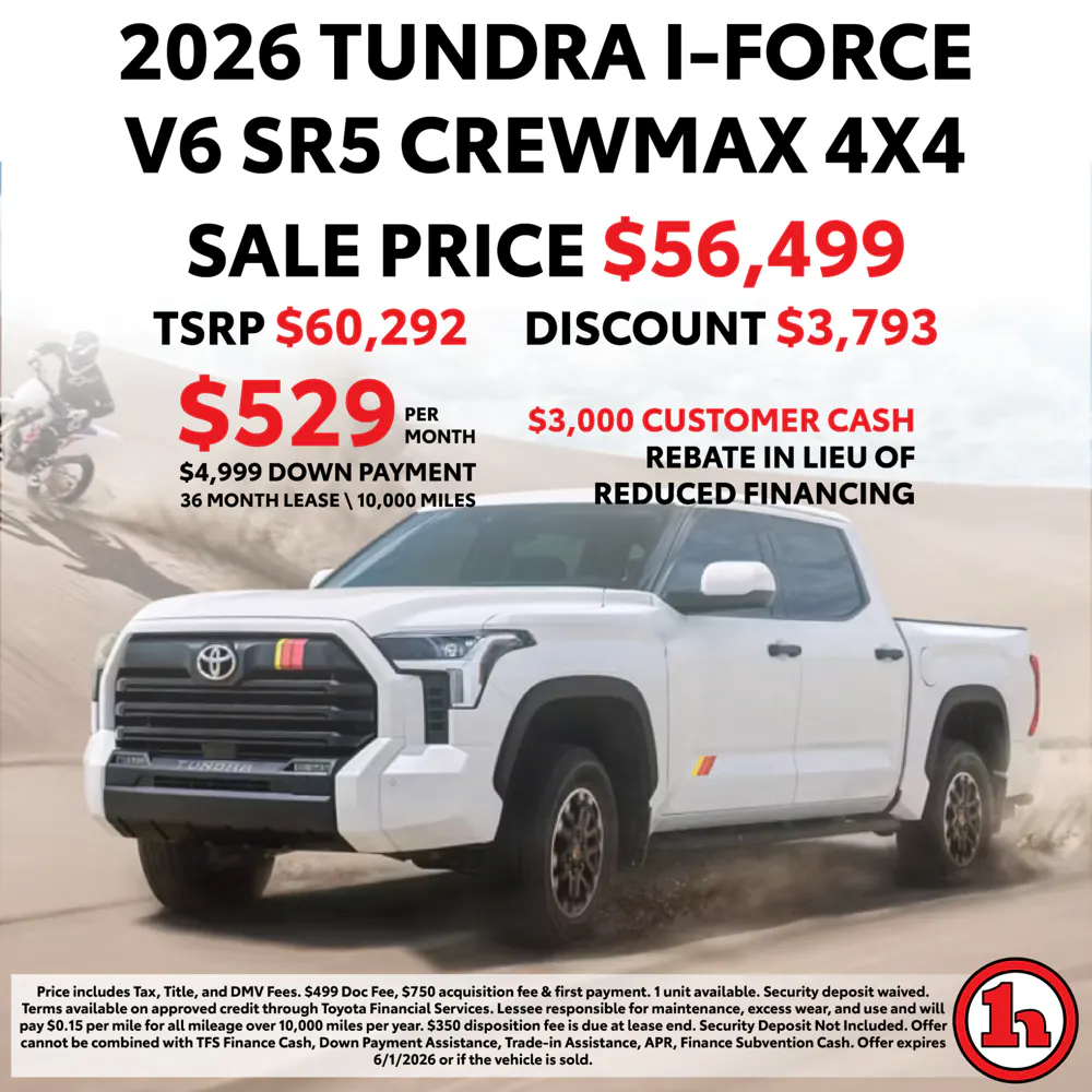 2026 Toyota Tundra I-FORCE V6 SR5 CREWMAX 4×4 | Handy Toyota