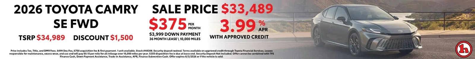 2026 Toyota Camry SE FWD