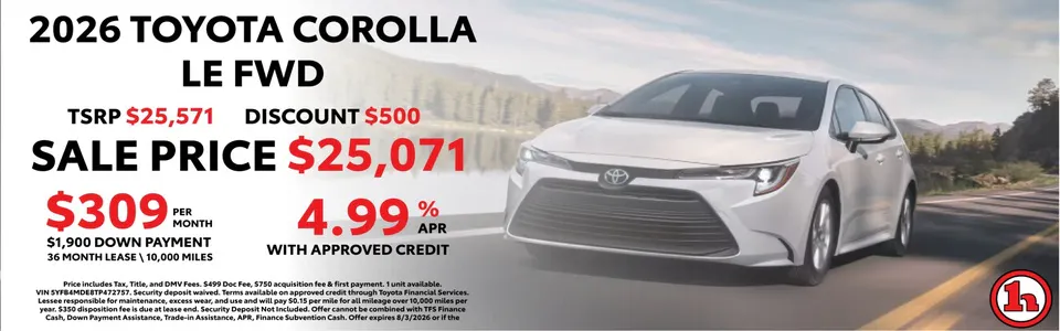 2026 Toyota Corolla LE FWD | Handy Toyota