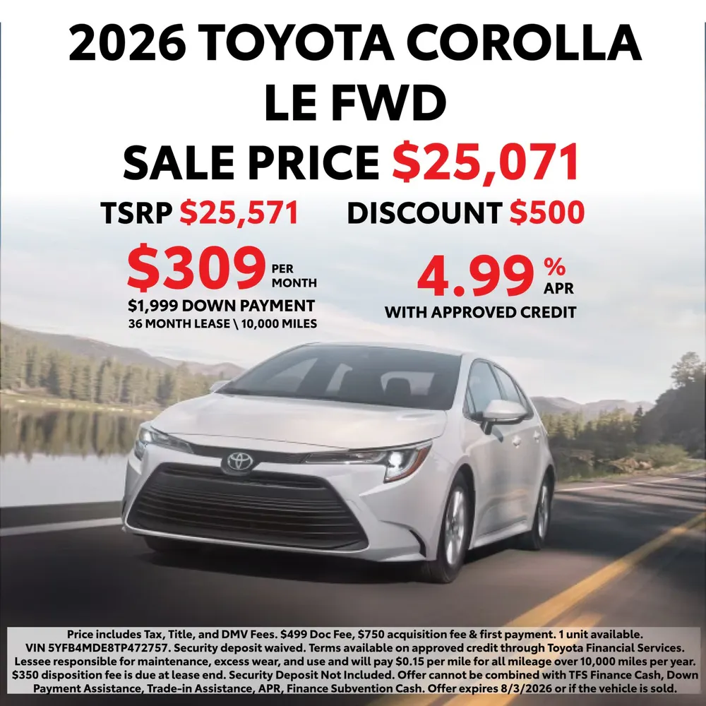 2026 Toyota Corolla LE FWD | Handy Toyota