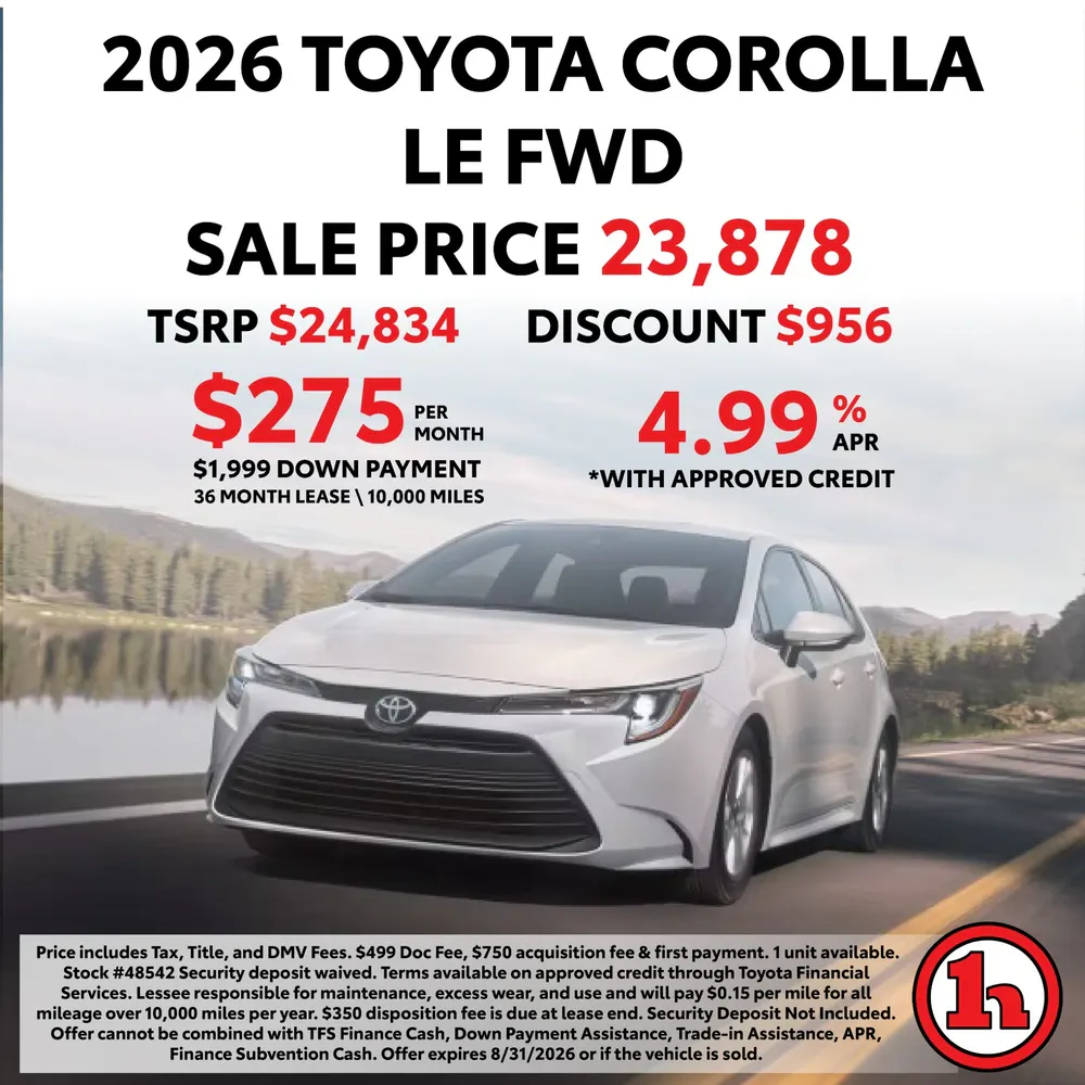 2026 Toyota Corolla LE FWD | Handy Toyota