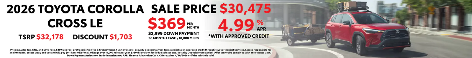 2026 Toyota Corolla Cross LE