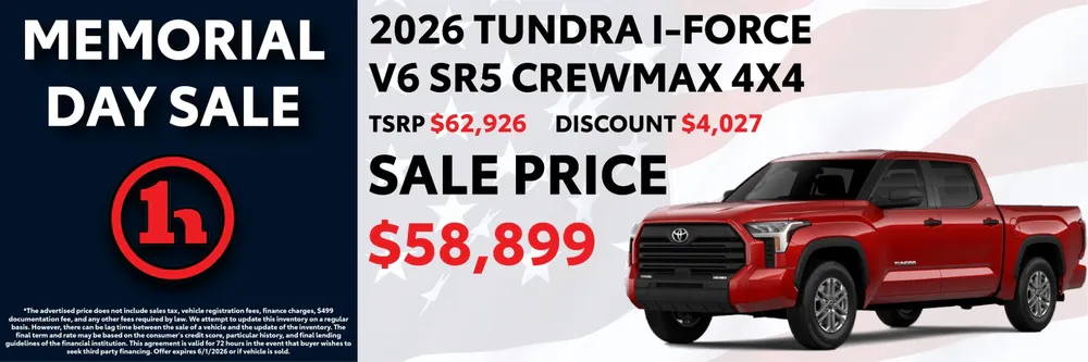 2026 Toyota Tundra I-FORCE V6 SR5 CREWMAX 4×4 | Handy Toyota