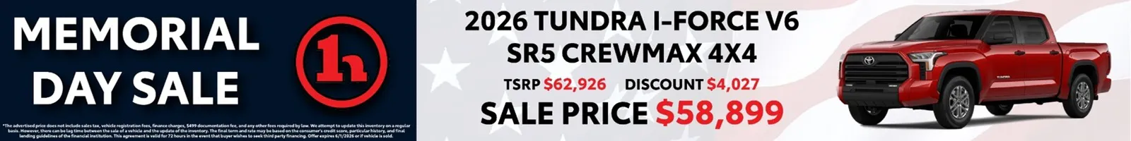 2026 Toyota Tundra I-FORCE V6 SR5 CREWMAX 4×4