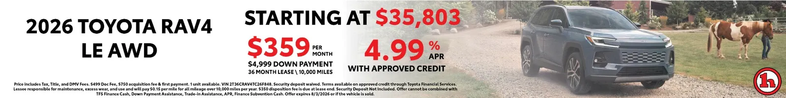 2026 Toyota RAV4 LE AWD