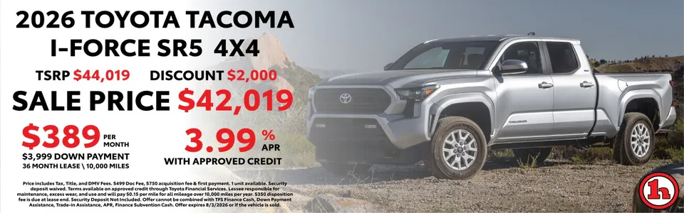 2026 Toyota Tacoma SR Double Cab 4×4 | Handy Toyota