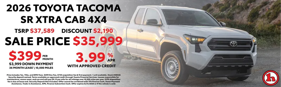 2026 Toyota Tacoma XTRA Cab 4×4 | Handy Toyota