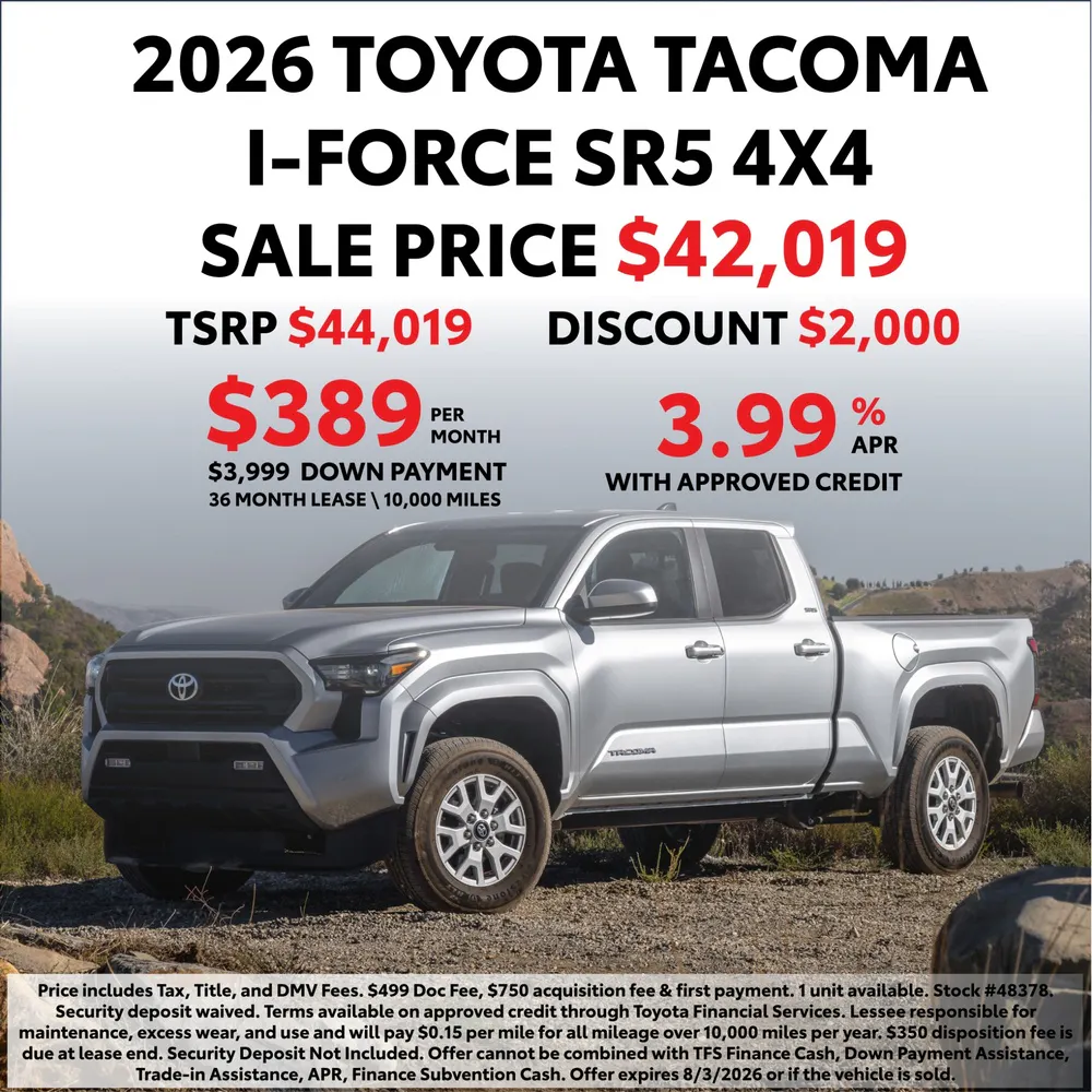 2026 Toyota Tacoma SR Double Cab 4×4 | Handy Toyota