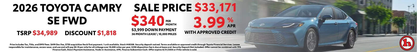2026 Toyota Camry SE FWD