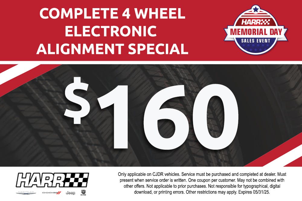 Complete 4 Wheel Electronic Alignment Special | Harr Chrysler Jeep Dodge RAM