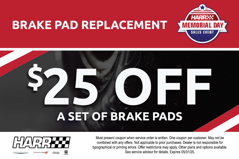 Brake Pad Replacement | Harr Chrysler Jeep Dodge RAM