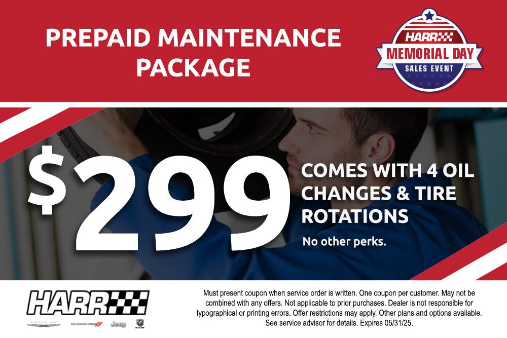 Prepaid Maintenance Package | Harr Chrysler Jeep Dodge RAM