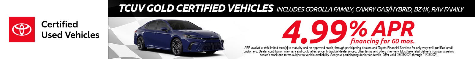 TCUV Gold Certified Vehicles | Harr Toyota